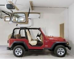 Hoister Direct- Jeep Hardtop Overhead Garage Storage Hoist for Jeep Wrangler, Gladiator, Ford Bronco, Self-Leveling, Safe Anti-Drop System, Easy One-Person Operation, 45-145lb Capacity -7803.Jeep