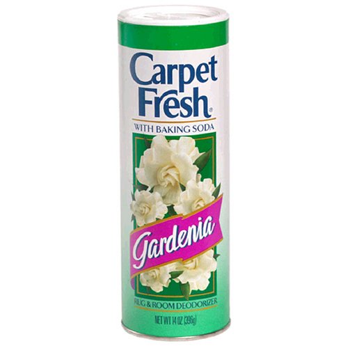 Carpet Fresh Rug and Room Deodorizer with Baking Soda, Gardenia Fragrance, 14 oz (12 Pack)