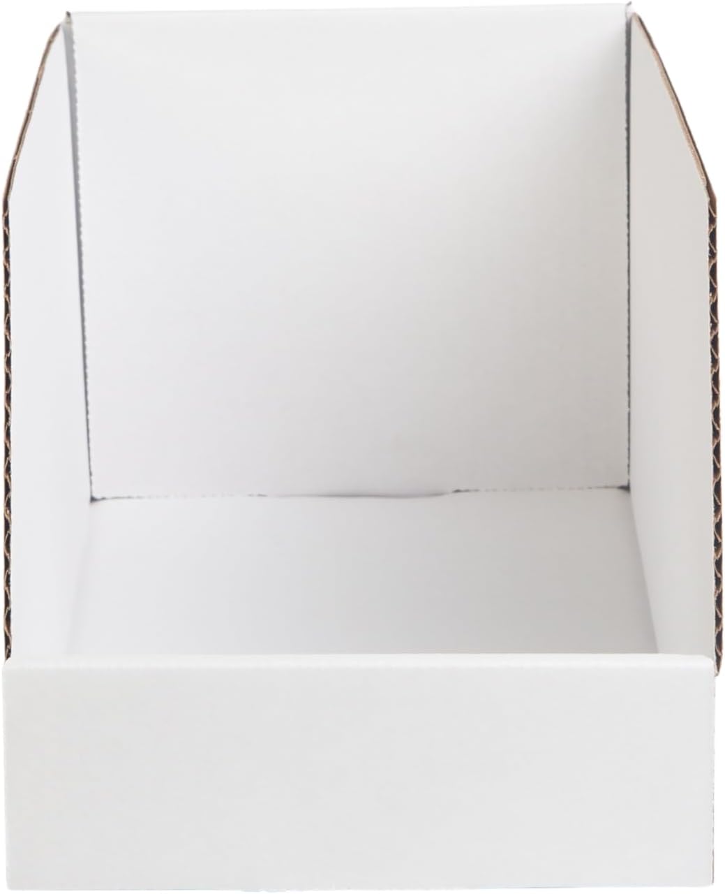 Hudson Exchange 6x12x5.5" (100 Pack) Corrugated Parts Bin Box For Storage & Organization, White