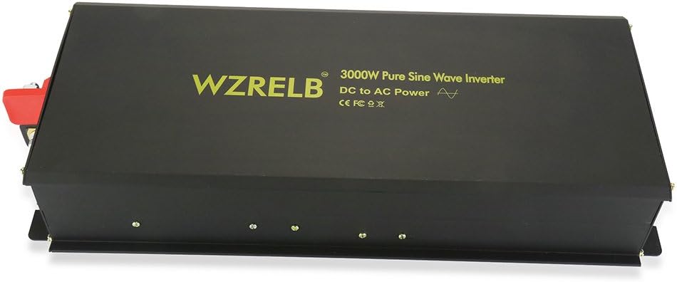 WZRELB Power Inverter 3000W Pure Sine Wave Inverter 24V 120V Dc AC Converter