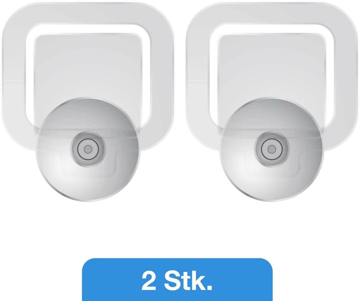 2X Parking Permit, Ticket and Note Holder for Car Windscreen, Clips with Removable Suction Cup, Avoid Parking fine, Set of 2 (Made in Germany) Transparent