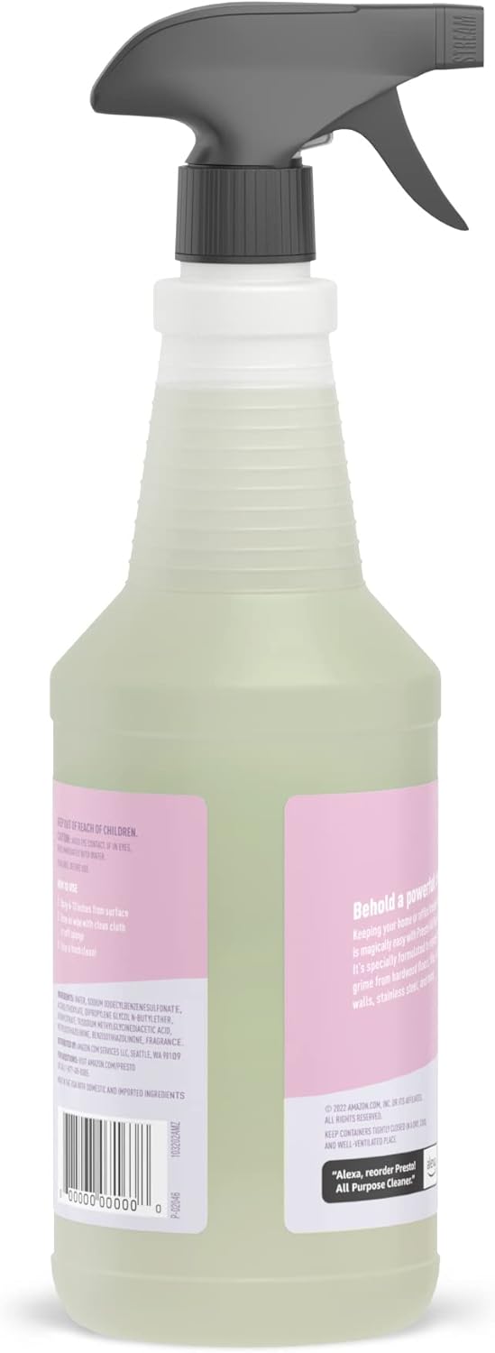 Amazon Brand – Presto! All Purpose Cleaner, Lavender Scent, 32 fl oz, Pack of 2