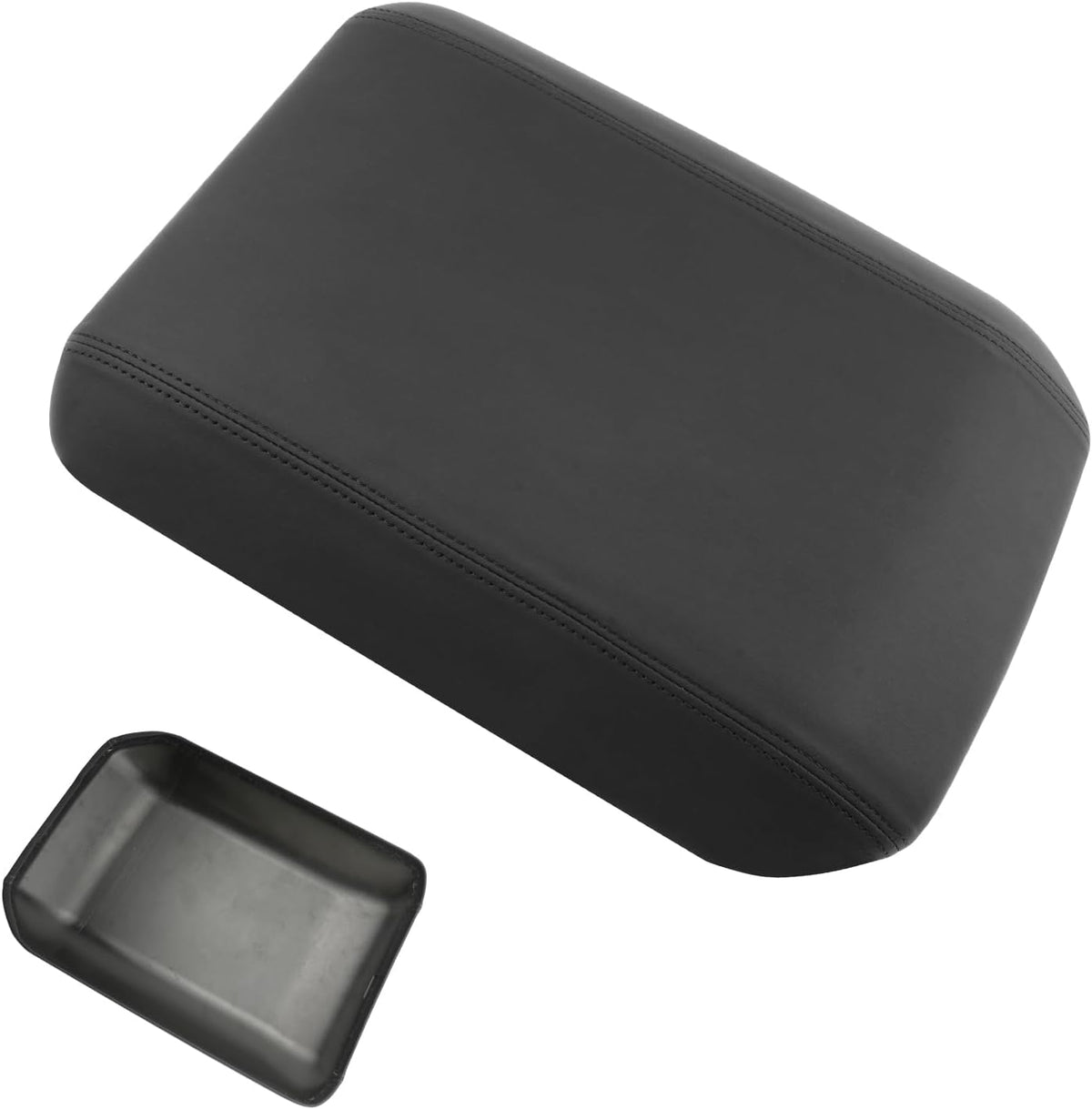 SXCY for 2024 2025 Land Cruiser Armrest Cover for Toyota Land Cruiser 2025 Accessories 2024 2025 Land Cruiser Center Console Cover 2025 Land Cruiser Middle Console Cover (Black Leatherette ABS)
