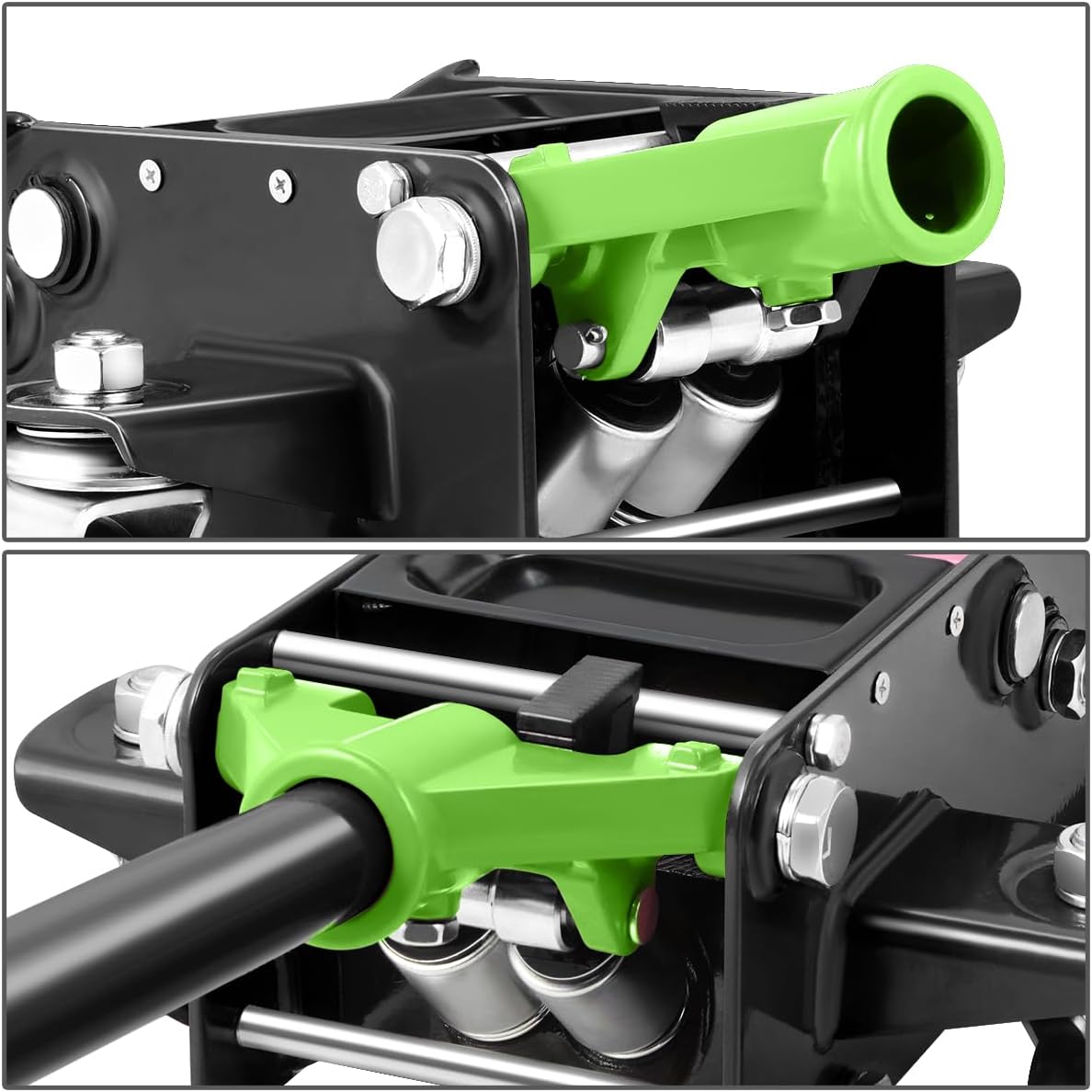 DNA MOTORING Low Profile Hydraulic Trolley Service/Floor Jack, 4 Ton (8000 lbs) Capacity, Lifting Range 4.5"-20", Green, TOOLS-00307-GR