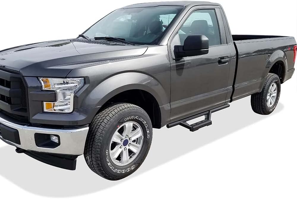 APS Drop Steps Running Boards Compatible with Ford F-150 2015-2025 Standard Cab (Excl. 22-25 Lightning EV) & 2017-2025 F-250/350 Super Duty | 304 Stainless Steel Side Steps | 5-Year Warranty