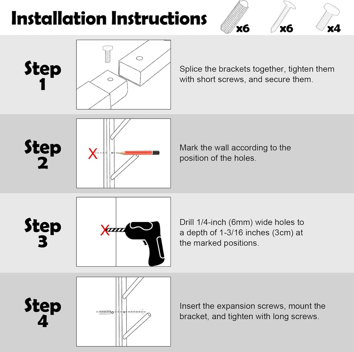 Skateboard Rack Wall Mount – Skateboard Wall Hanger, Snowboard Display Wall Mount, Ski Holder | 6-Floor Skateboard & Ski & Snowboard Storage Rack | Snowboard & Ski Lover Gifts