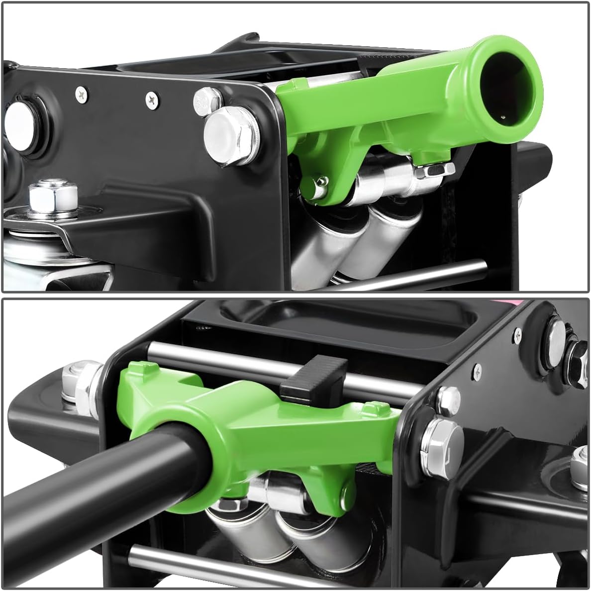 DNA MOTORING Low Profile Hydraulic Trolley Service/Floor Jack, 3 Ton (6000 lbs) Capacity Heavy Duty Hydraulic Car Jack, Lifting Range 3"-20", Green, TOOLS-00475-GR