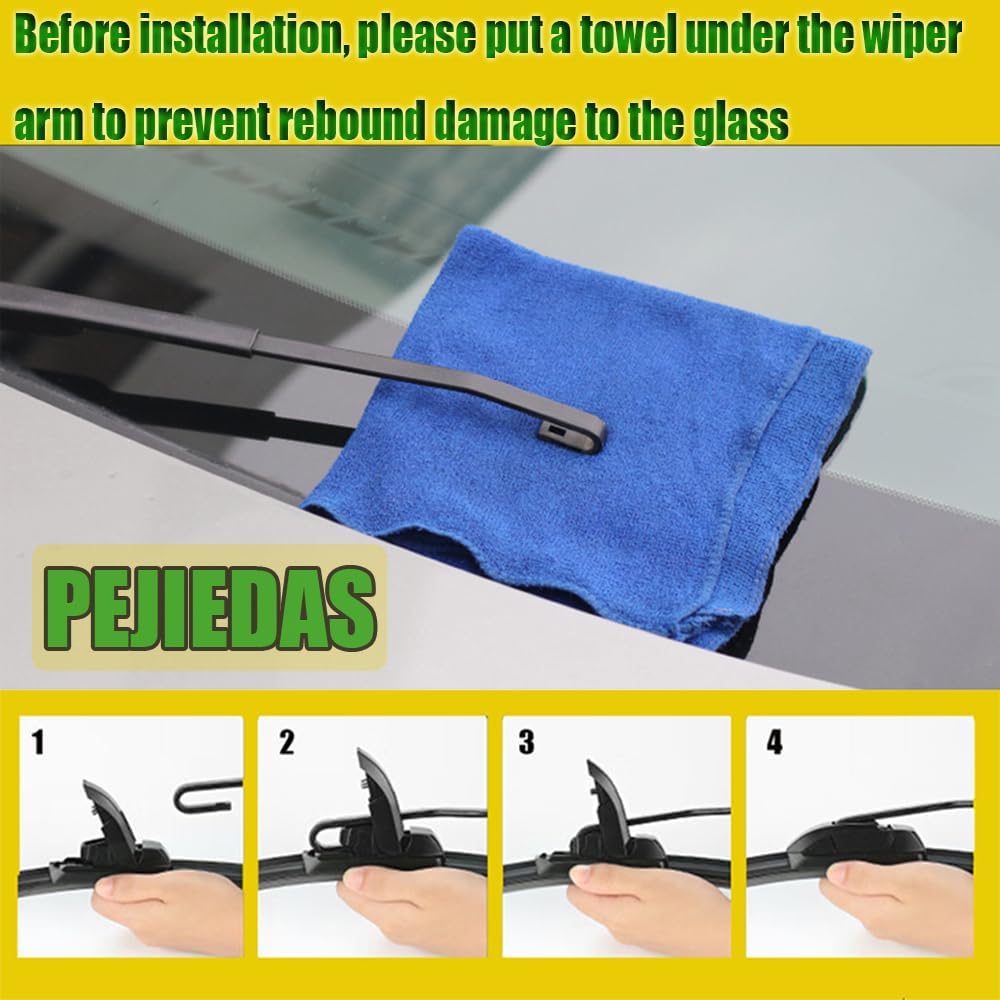 OEM Quality Front Wiper Blades, Replacement for 1995-2011 Ford Ranger,1997-2001 Jeep Cherokee,2006-2009 Jeep Commander, OE Original Style (18 Inch + 18 Inch Front Wiper Blades)