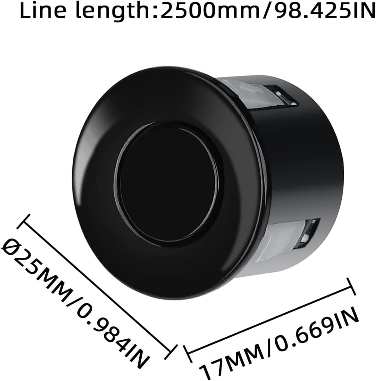 New Features Forward and Reverse Parking sensors, Option to Measure Distance in inches, bidirectional Display Option, and Customizable Digital Direction.