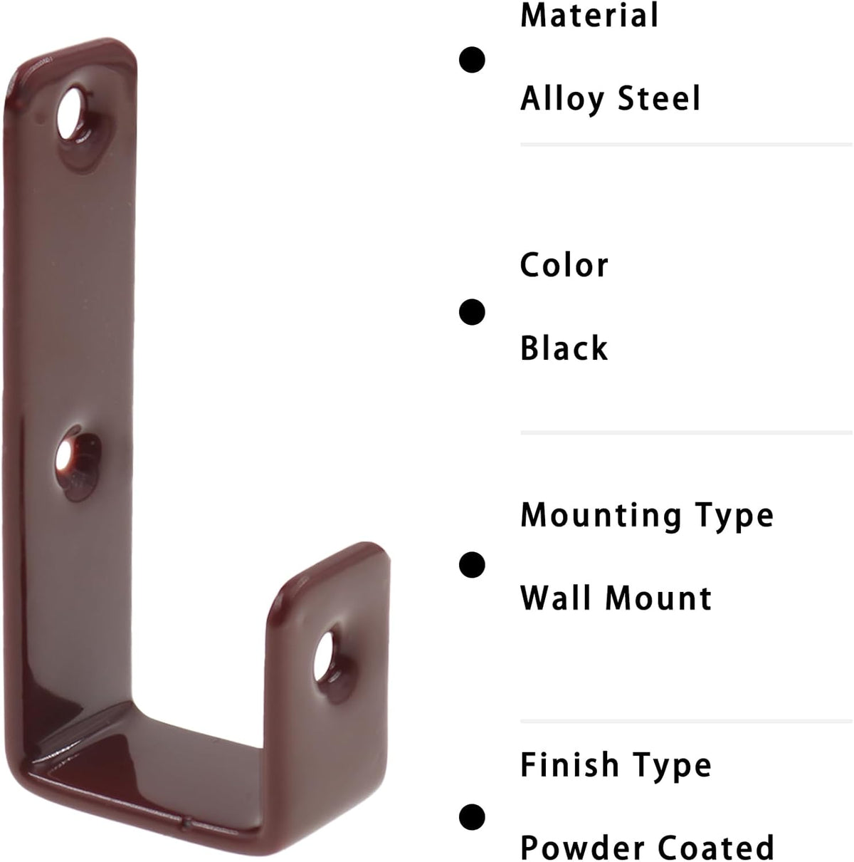 Bunk Bed Ladder Hooks Brackets, Iron Bed Ladder Hook,PVC Coated Angled Ladder Hooks,Heavy Duty Replacement Hardware Utility Hooks,Loft Garage Storage Hooks,J Brackets Hooks with Screws Coffee