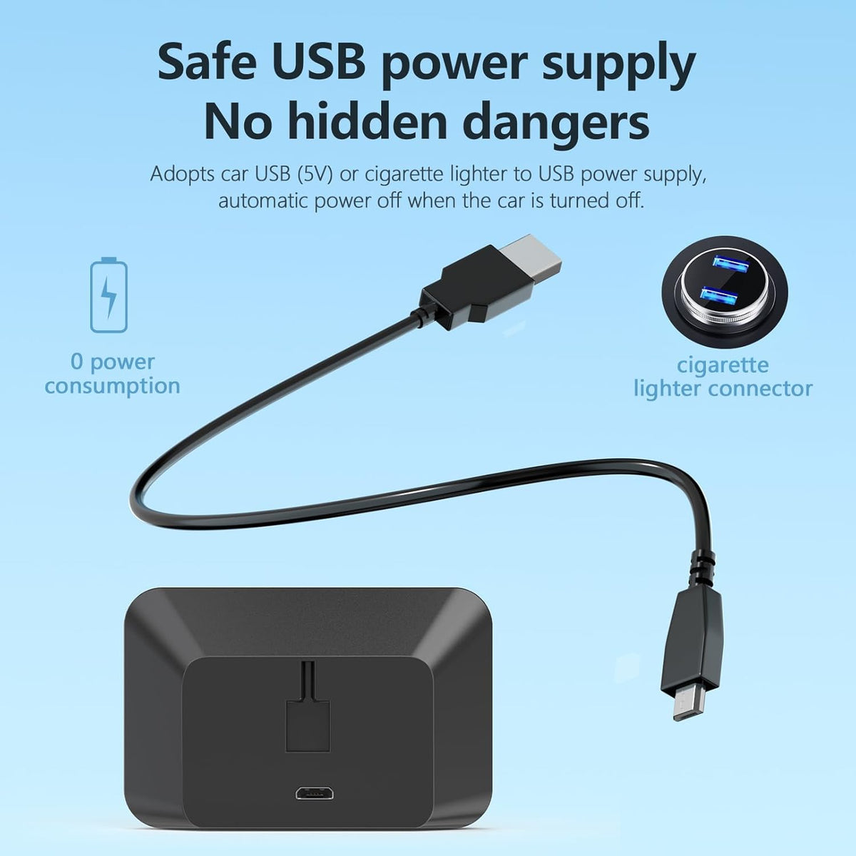 GPS Digital Speed Meter with MPH, Car Head Up Display for All Cars, USB Cable Plug & Play
