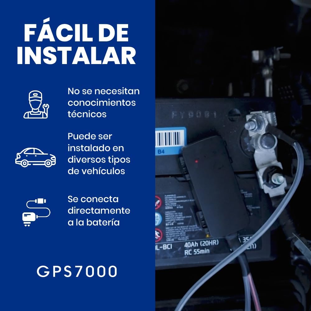 GPS7000-4G Hidden GPS Tracker for Vehicles | 2 Years of Service Included | Easy Self-Installation | After The 2 Years Included in The Service, You can Choose to Subscribe | No Hidden Fees