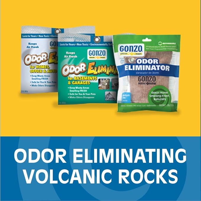 Gonzo Odor Eliminating Rocks for Homes, Includes 6 32oz bags