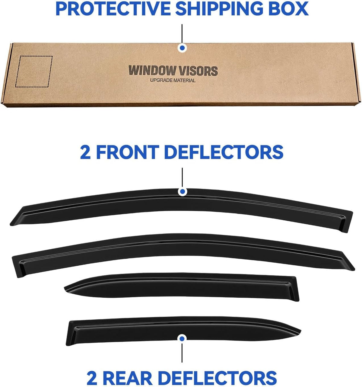 Window Visors Rain Guards for 2019-2025 Toyota Corolla Hatchback, Out-Channel Window Vent Wind Deflectors Visors Shades for 19 20 21 22 23 24 25 Corolla Hatchback