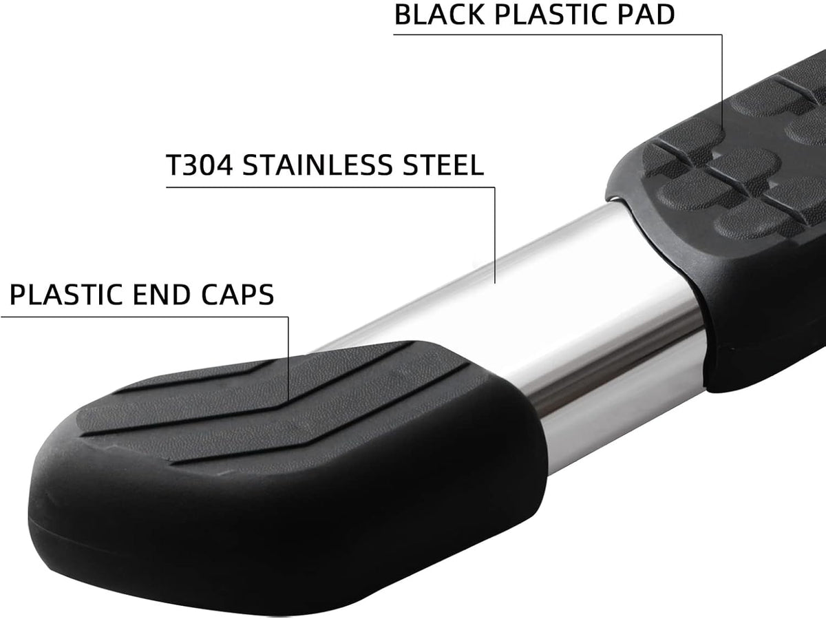 COMNOVA Side Steps Running Boards Nerf Bars Compatible for 07-21 Toyota Tundra Crew Max (4 Full Size Doors), OE Style Oval 5 Inches Stainless Step Bars. Did not fit 2022-2025 Tundra.