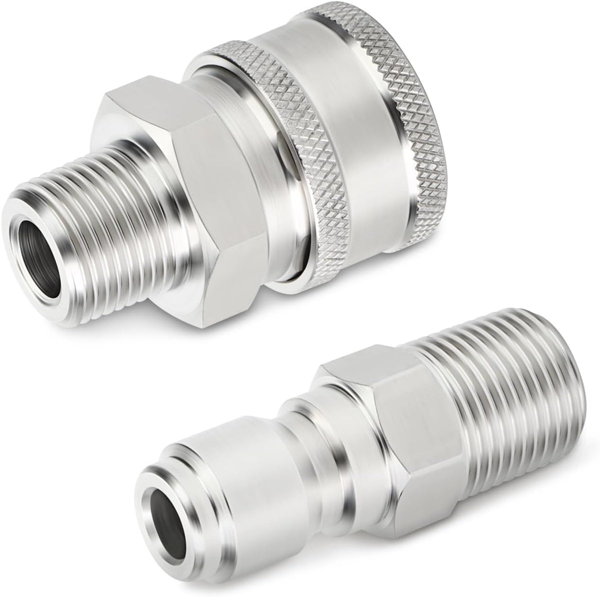TAISHER 12PCS 304 Stainless Steel Pressure Washer Adapter Kit, Quick Connect Fittings,3/8" Male