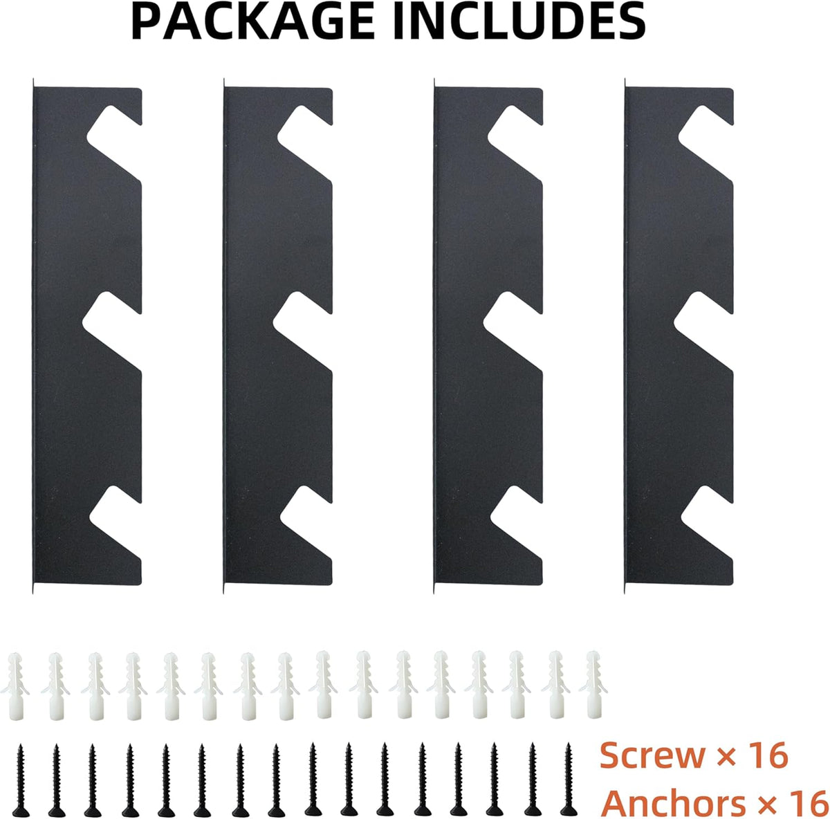 CZWL&HG Heavy-Duty Garden Tool Organizer Wall Mount – Garage Wall Storage Rack for Shovels, Rakes & Long-Handled Tools – Solid Steel, Holds 250 lbs