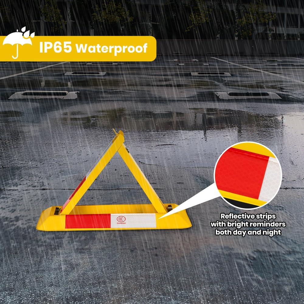 Foldable Parking Barrier,Car Parking Lock Manual Lockable Parking Space Block with Keys,Private Parking Space Lock for Shopping Malls, Hotels,Office,Airports