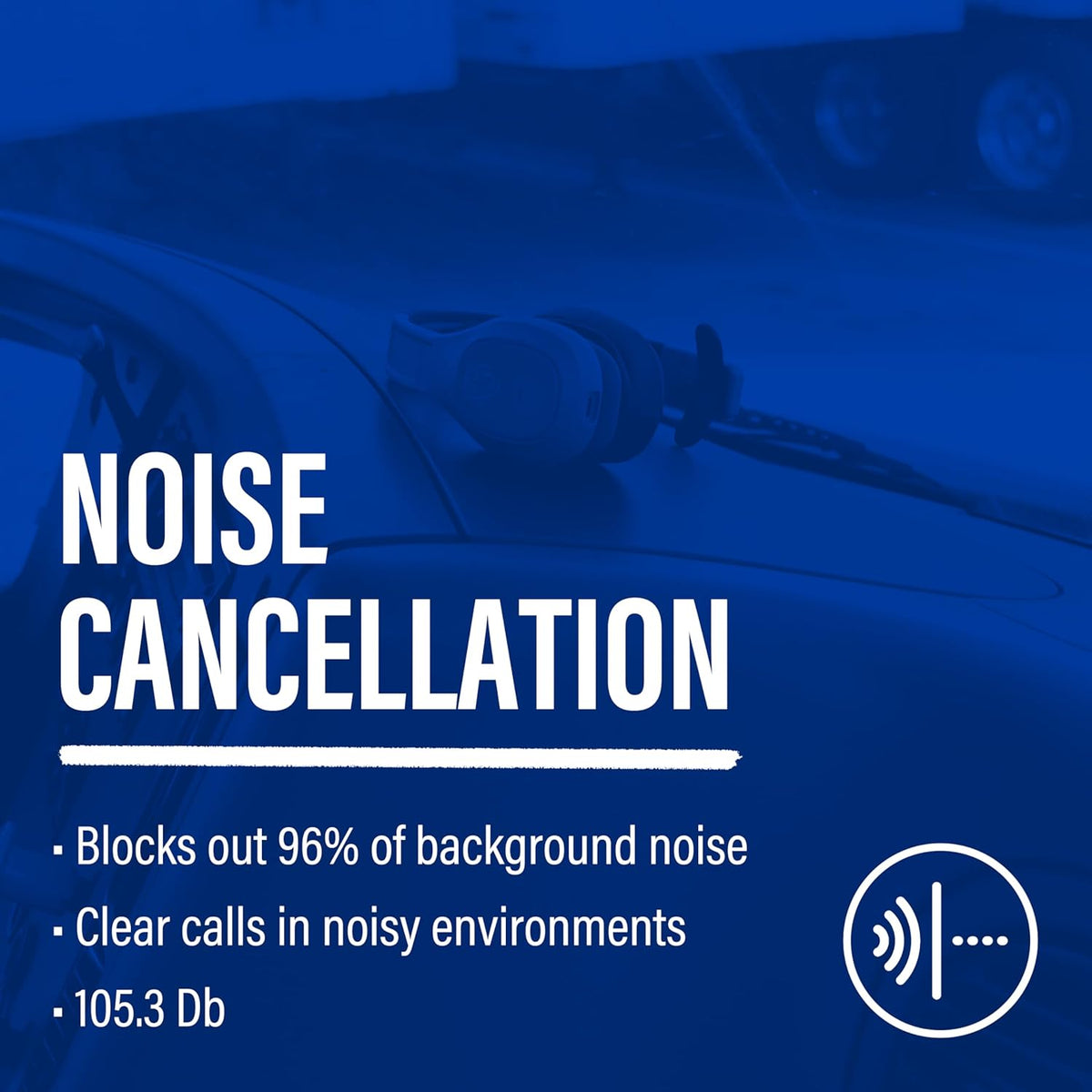 Blue Tiger Storm Rose Gold - Premium Trucker Bluetooth Headset-Wireless Noise Canceling Mono Headset with Mic -High-Fidelity Sound, 30-Hour Talk Time, USB-C Charging - For Truck Drivers, Bluetooth 5.0
