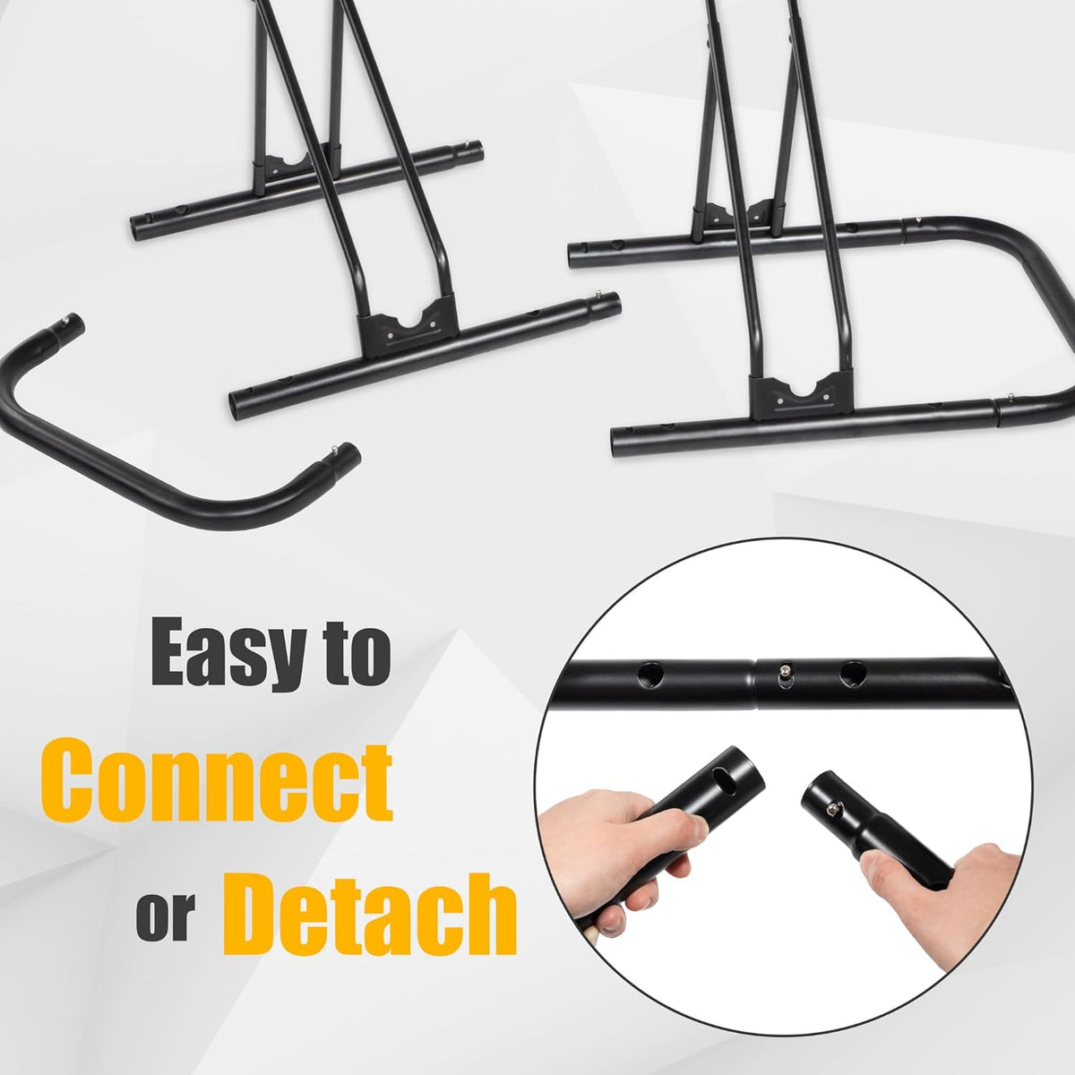 CyclingDeal Bike Rack Floor Parking Bike Stand for up to 6 Bicycles | Indoor, Home & Garage Storage Rack | Stable & Secure Bicycle Stand w/Tire Grooves Up to 29", Holding Plates & Custom Spacing