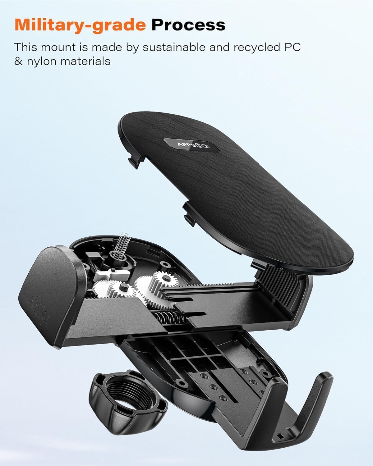 APPS2Car Car Phone Holder for Dashboard & Windshield, Adjustable Long Arm, Strong Suction Cup, Compatible with iPhone, Samsung, All Phones
