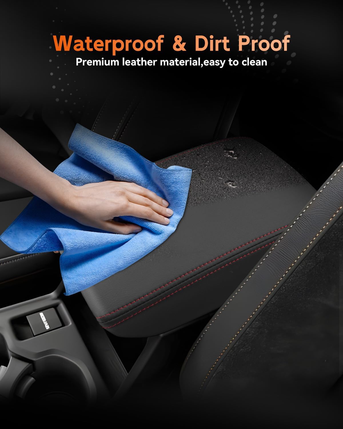 CDEFG for Subaru Forester 2025 Center Console Cover Armrest Box Cover for Forester (Premium, Sport, Limited, Touring Trims) 2025 Accessories Console Arm Rest Protector Red Line