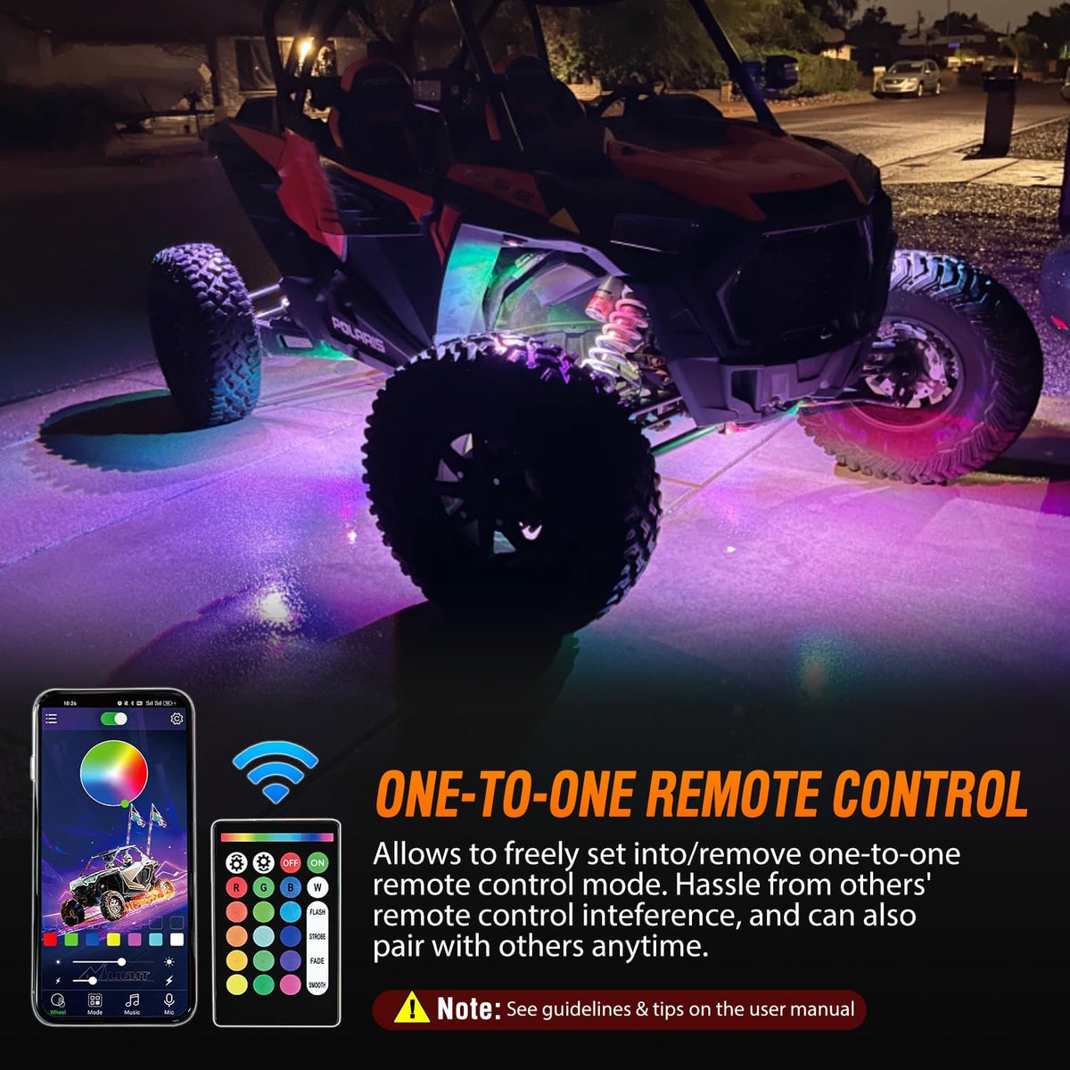 Nilight RGB LED Rock Lights Kit 12 Pods Underglow Multicolor Neon Pod with Remote & Bluetooth App Control DIY Flashing Music Mode Wheel Well Light for Truck ATV UTV RZR SUV