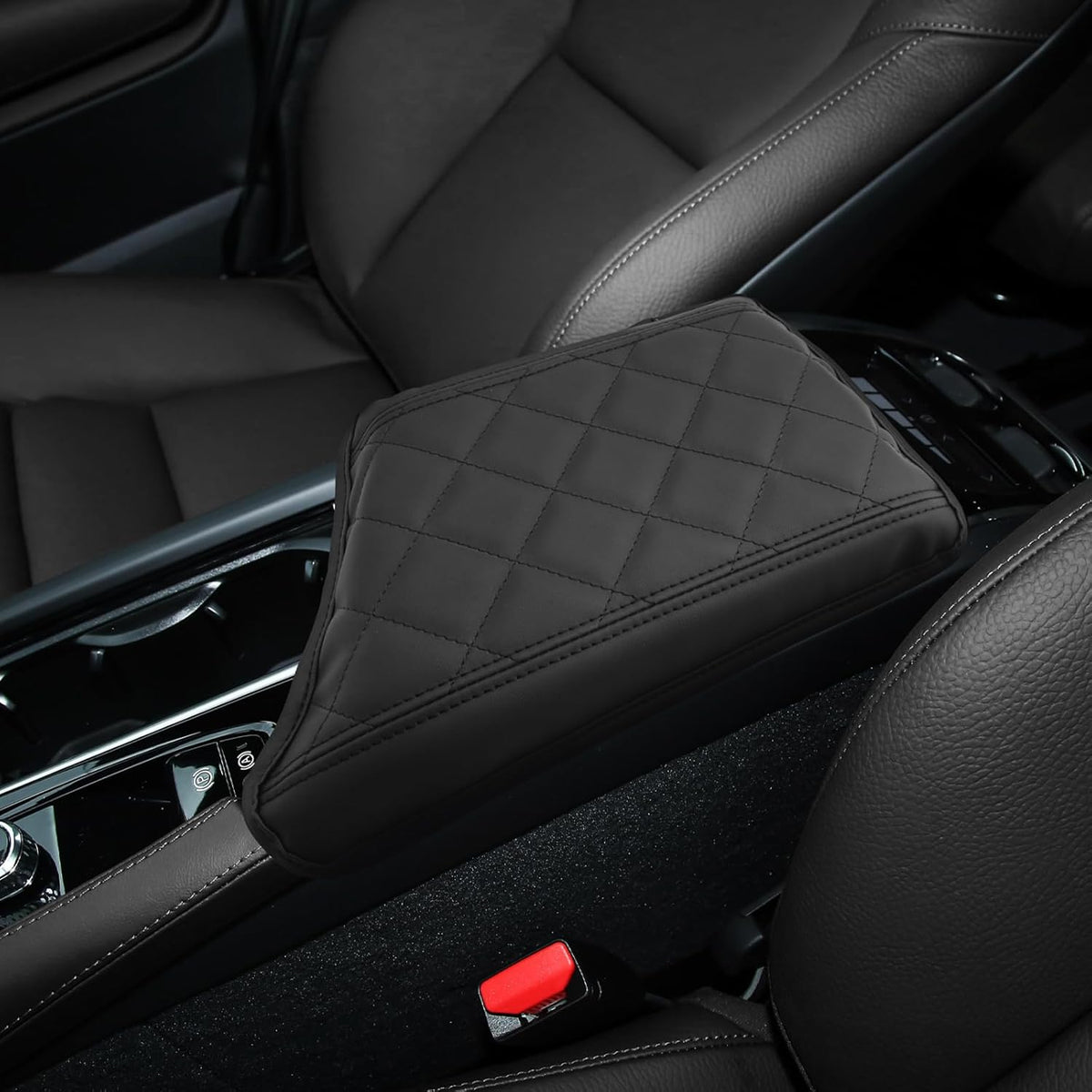 CDEFG for Volvo XC90 2018-2024 Center Console Cover Armrest Box Cover for XC90 Accessories Console Arm Rest Protector 2019 2020 2021 2022 2023 2024 -NOT FIT S90/V90