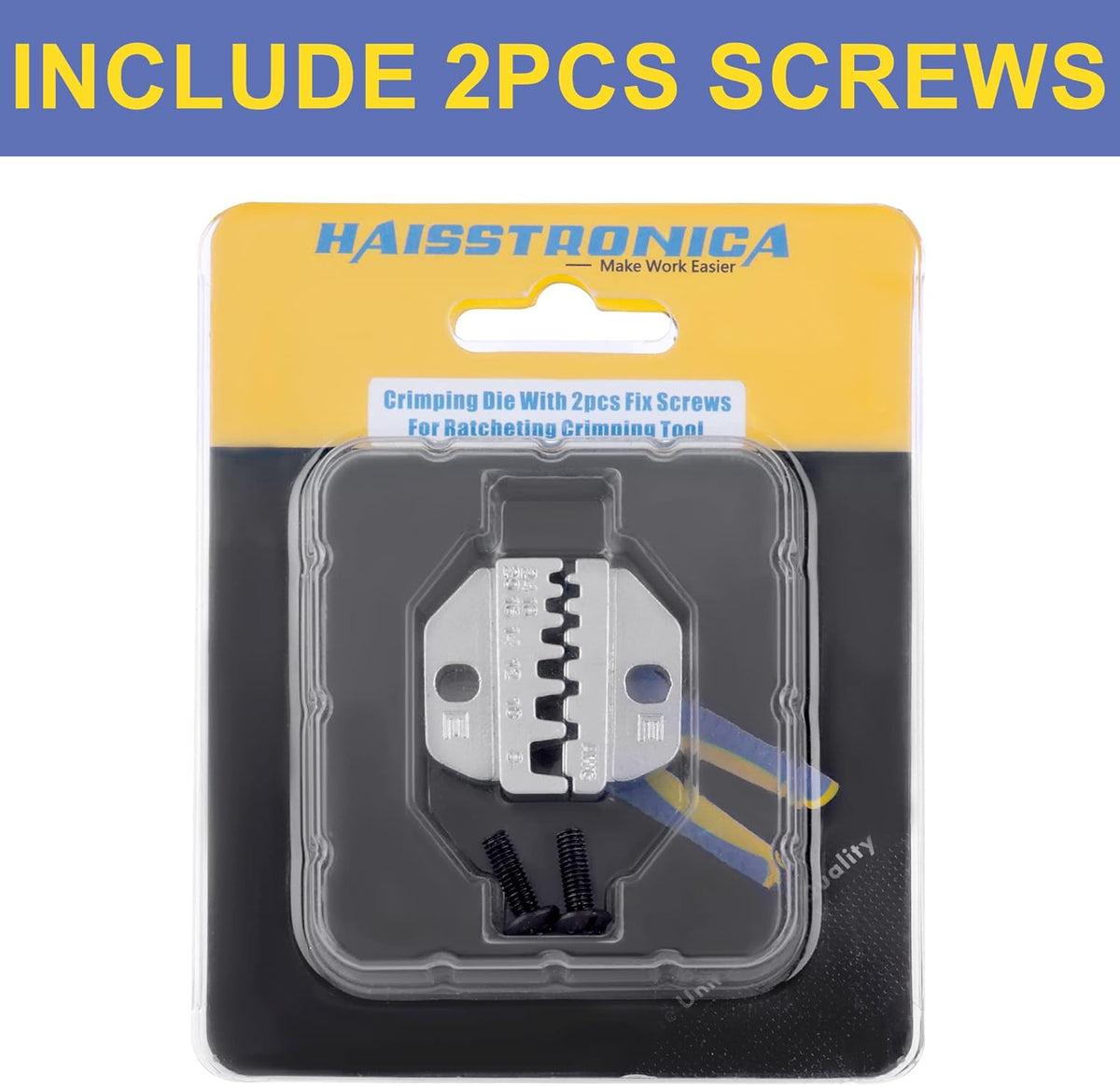 haisstronica Crimping Die for Ferrule Terminals, 24-8 AWG