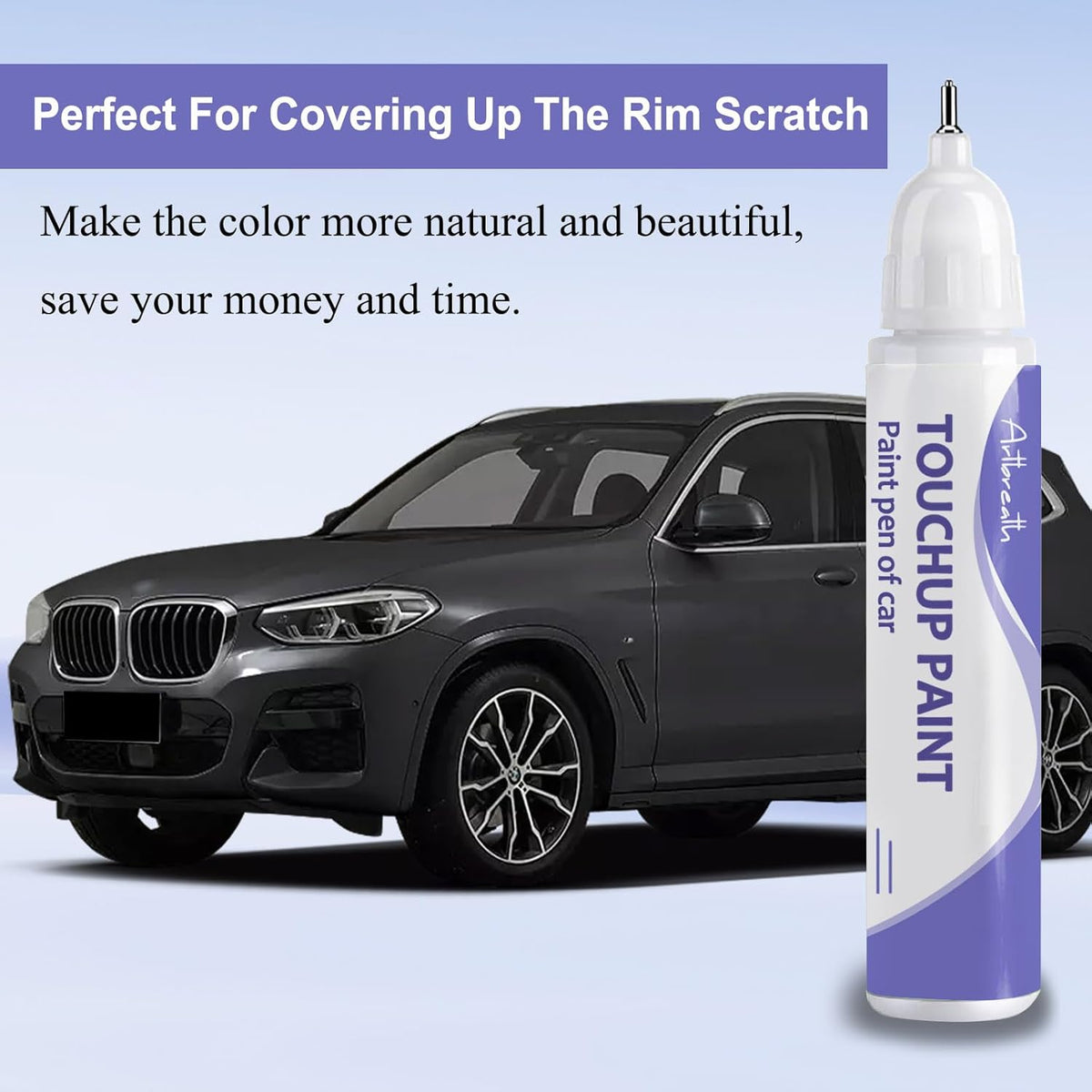 Touch Up Paint for BMW Black Sapphire (475)-Exact Match–Chips and Nicks TouchUp Paint Pen Scratch Repair Car Accessories Car Paint Pen for Erase Car Scratches