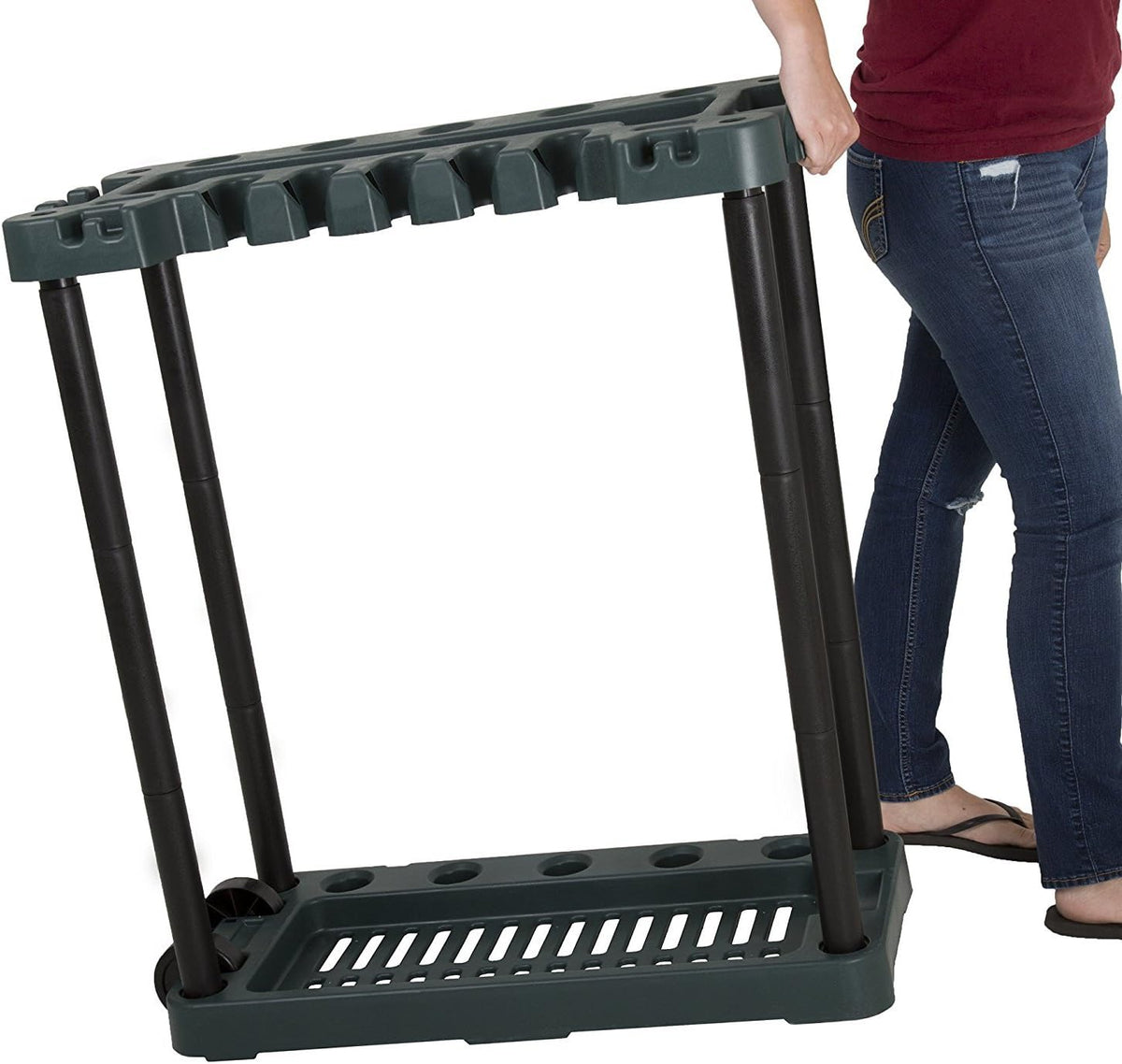 Garden Tool Organizer - Utility Rack, Holds Yard Tools - Garage Organizers and Storage Home Essentials by Stalwart - 40 Yard Tools, UNIT