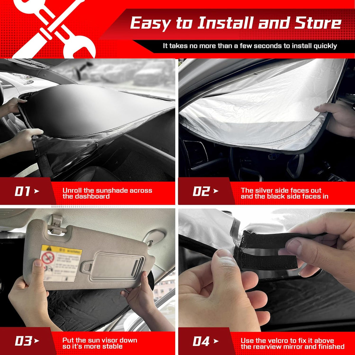ARISMOTOR Windshield Sun Shade for NIS-san Ariya EV 2023-2025, Custom Fit Foldable Front Window Sunshade Sun Visor Protector, Block UV Rays Keep Your Car Cooler