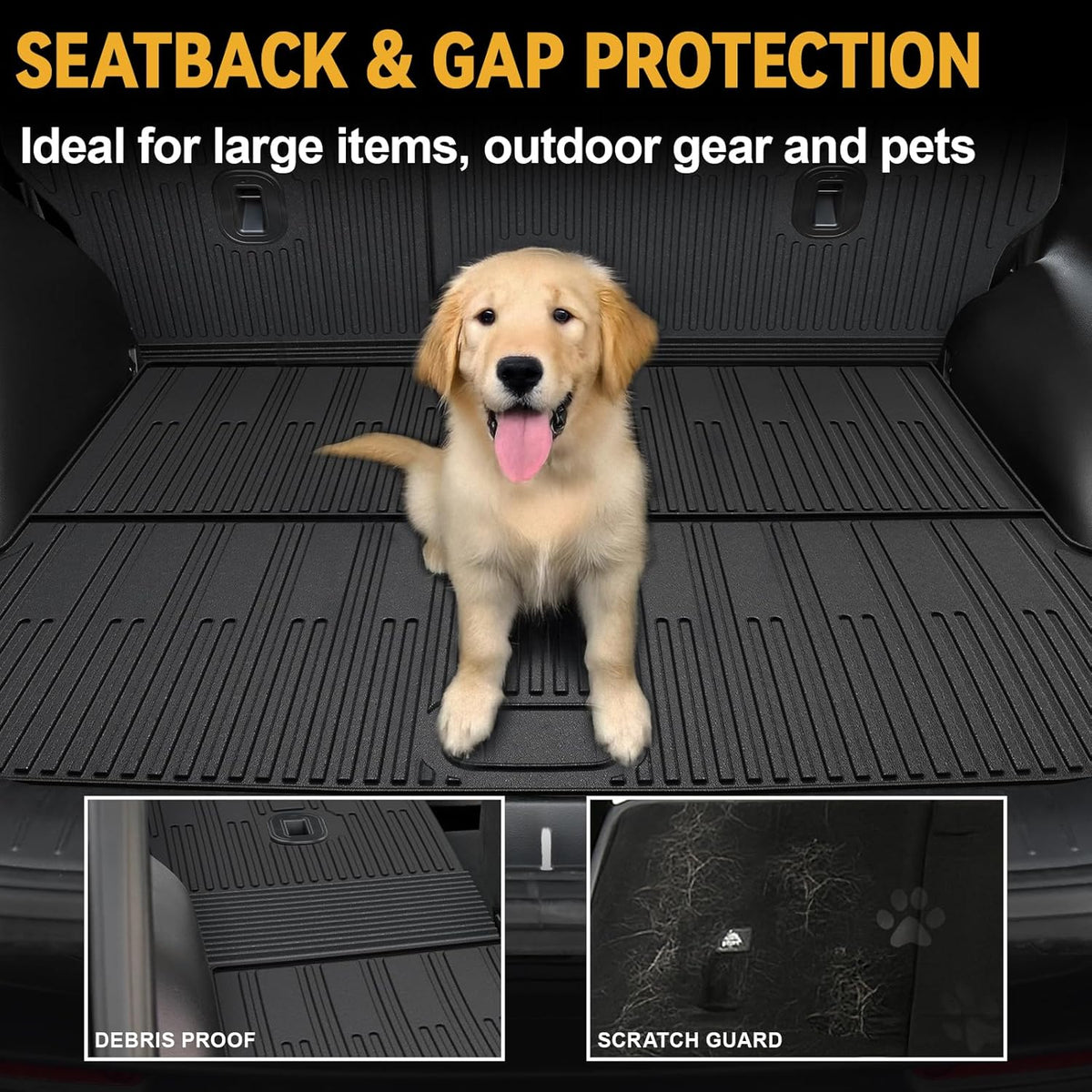 Floor Mats Set for 2023-2025 2026 Kia Sportage Gas, Full Coverage All Weather Floor Mats Cargo Mat with Backrest Protectors & Door Sill Guards for Sportage Accessories (No for Hybrid)