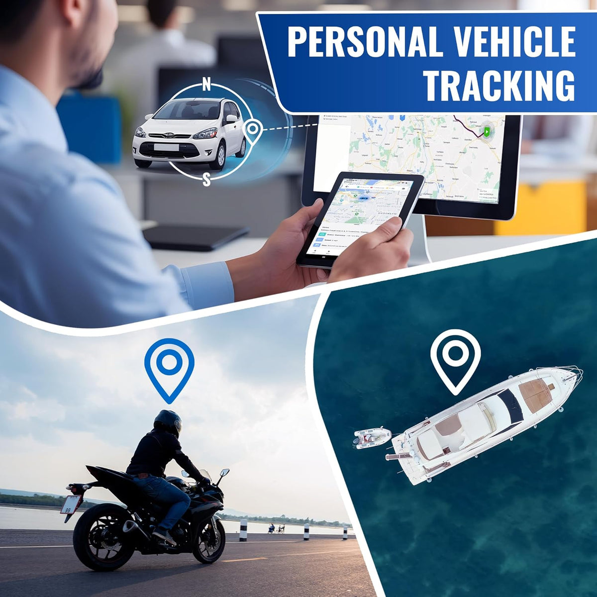 REWIRE SECURITY 104-Plus 4G Magnetic GPS Tracker for Vehicle | Easy Mount | Fits with Car, Truck, Van & Motorbike | Portable Live Tracking | Up to 4 Month Battery Life | Low Cost Subscription Plans