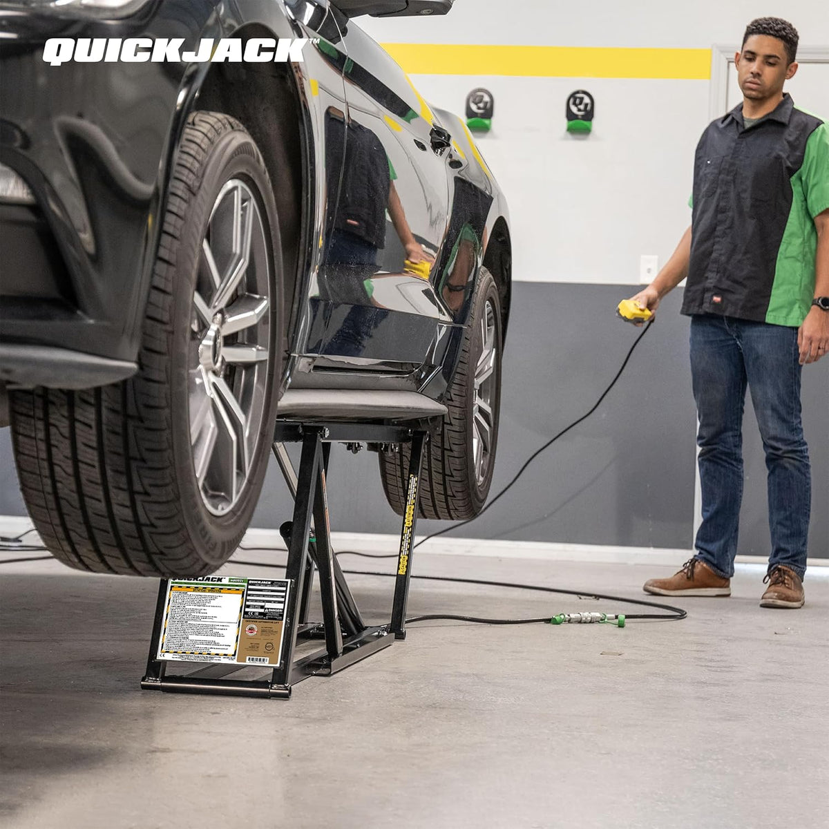 QuickJack 6000TL Portable Car Lift with 6,000lb Capacity, with 110V Power Unit, Safe & Portable Design Garage Lift for Home, Garage, Shop, or Mechanic Auto Repair