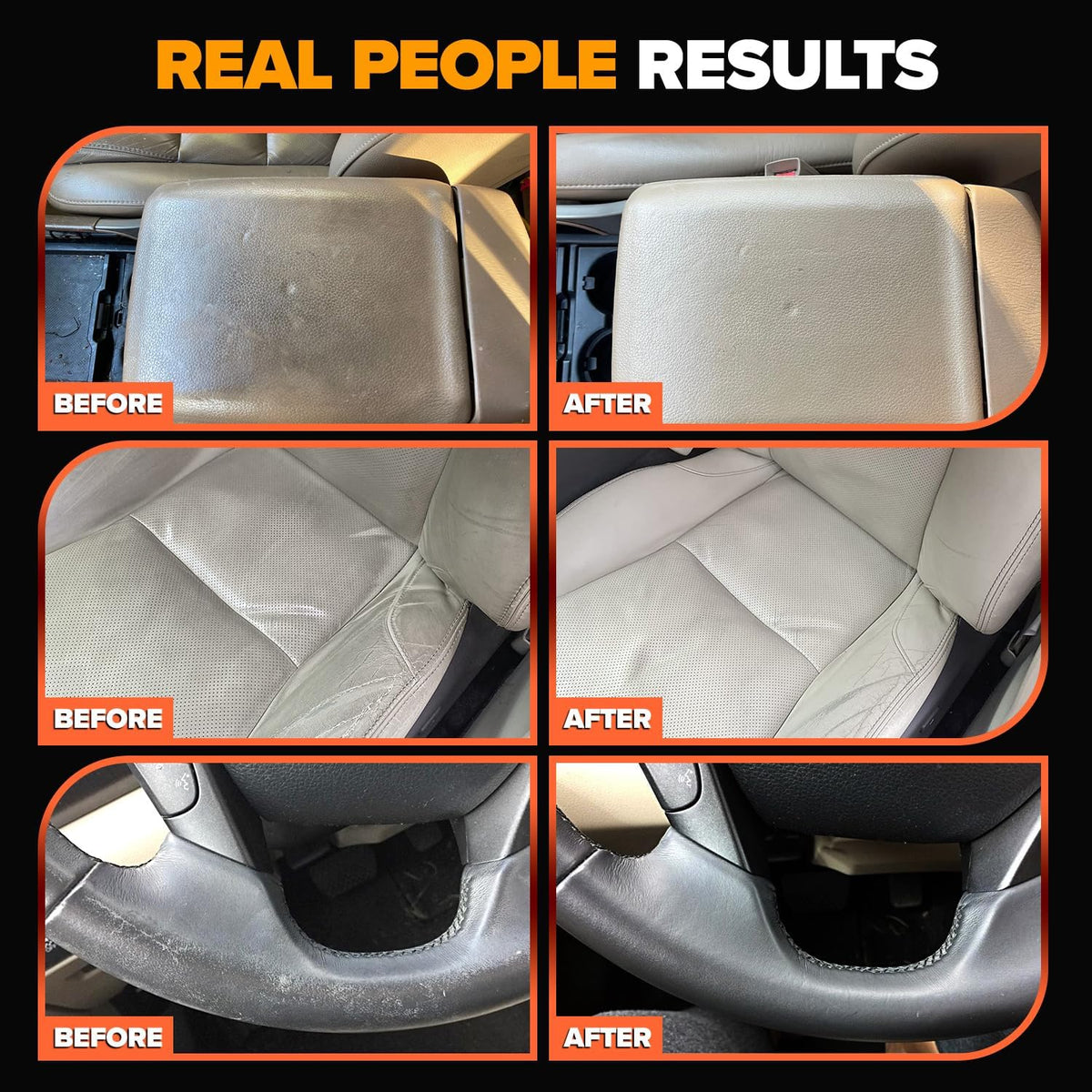 Carfidant Ultimate Leather Cleaner & Stain Remover for Cars - Cleans and Restores Seats, Coach, Purses, Handbags, Furniture, Shoe, Boot, Sofa and Interior