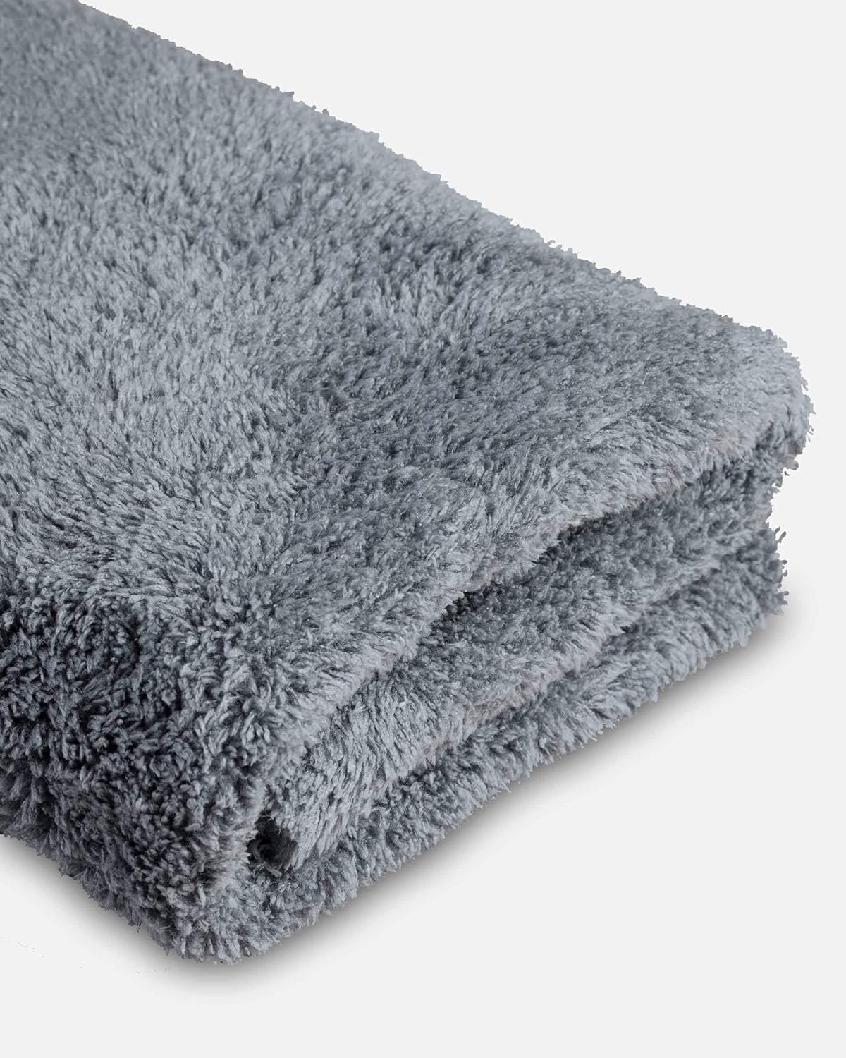 Adam's Borderless Grey Microfiber Towel (12pk) - Premium Ultra Soft Car Detailng Towel Cloths, 480gsm - Safe for Car Wash, Home Cleaning & Pet Drying Cloths (16 Inch x 16 Inch)