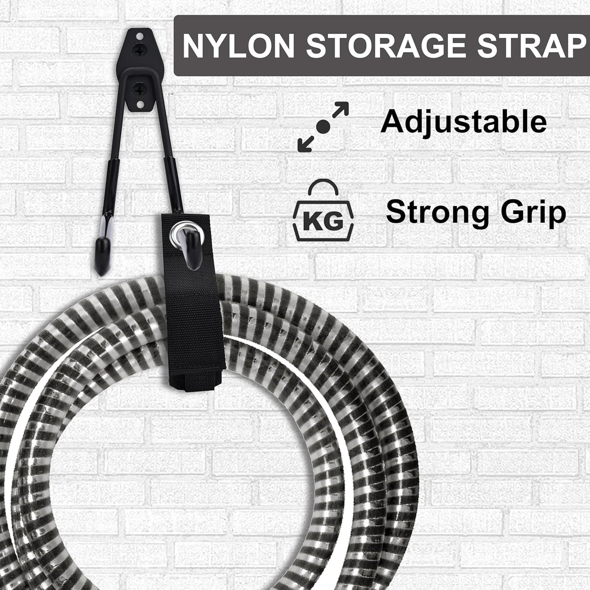 QUELIEN Large Garage Hooks, Heavy-Duty 7.5 in Cord Organizer for Garage Organization, Storage, and Hose Holder – Space-Saving and Durable Design for Home, Garage, and Workshop Use