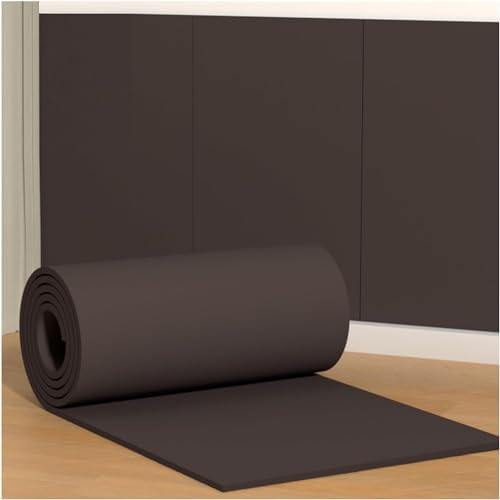 Self-Adhesive Garage Wall Protectors - Grey Rubber Foam Wall Guards for Studio & Gym, 39.3"x39.3" - Car & Equipment Protection, Impact-Resistant Padding
