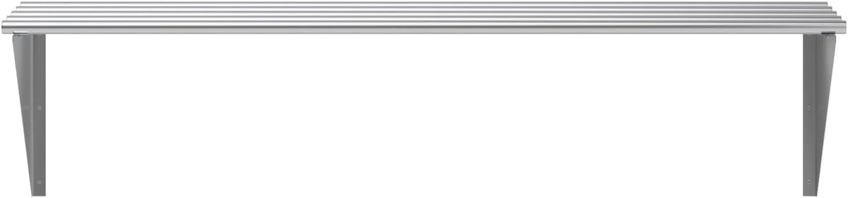AmGood 18 in. x 60 in. NSF Stainless Steel Tubular Wall Shelf | Heavy-Duty Metal Shelving for Appliances & Equipment | Ideal for Kitchen, Restaurant, Garage, Laundry, Utility Room