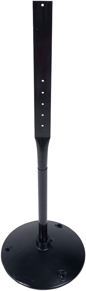Heavy Duty Cast Iron Sign Post and Base Kit - 17" DIA Stand with 48" Post and Bolts & Nuts for Hanging Signs, Portable Sign Holder for Parking and Recreational Use