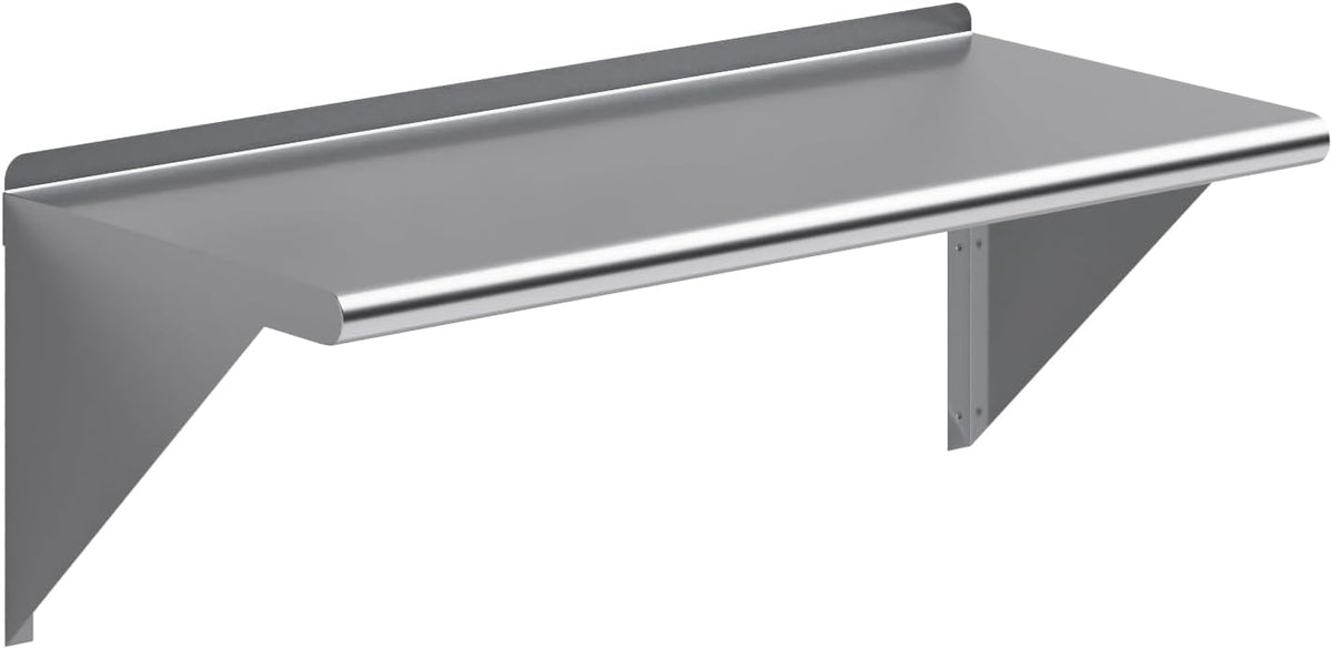 AmGood 36" Long X 16" Deep Stainless Steel Wall Shelf | NSF Certified | Appliance & Equipment Metal Shelving | Kitchen, Restaurant, Garage, Laundry, Utility Room