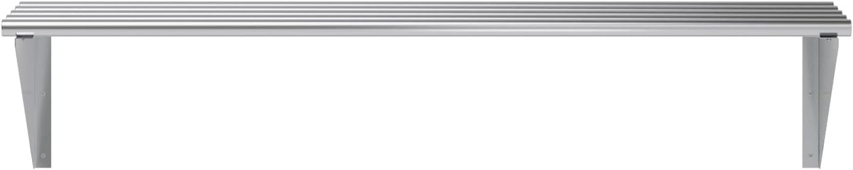 AmGood 14 in. x 48 in. NSF Stainless Steel Tubular Wall Shelf | Heavy-Duty Metal Shelving for Appliances & Equipment | Ideal for Kitchen, Restaurant, Garage, Laundry, Utility Room