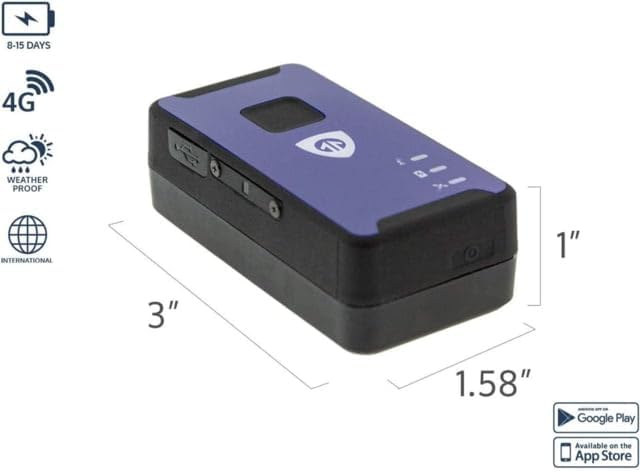 Brickhouse Car Trackers for Your Vehicle - Spark Nano 7 GPS Tracker with Magnetic Waterproof Case - Hidden Real-Time 4G LTE Vehicle Finder - GPS Tracking Device for Cars & More - Subscription Required
