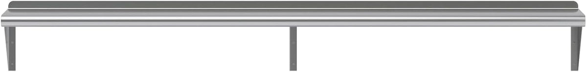 AmGood 72" Long X 10" Deep Stainless Steel Wall Shelf | NSF Certified | Appliance & Equipment Metal Shelving | Kitchen, Restaurant, Garage, Laundry, Utility Room