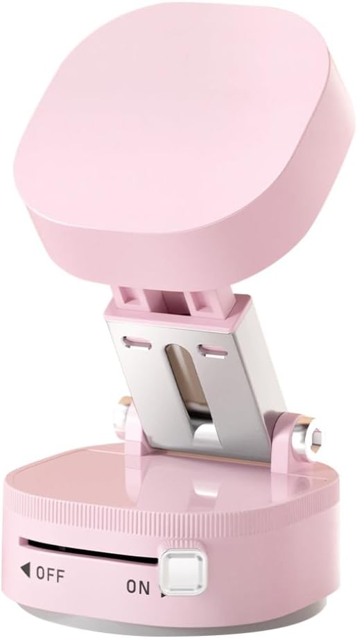 360° Adjustable Vacuum Magnetic Phone Holder,Upgraded Strong Suction Portable Magnetic Car Phone Stand,Universal Magnetic Phone Mount for Cars/Gyms/Indoor/Outdoor (Pink)