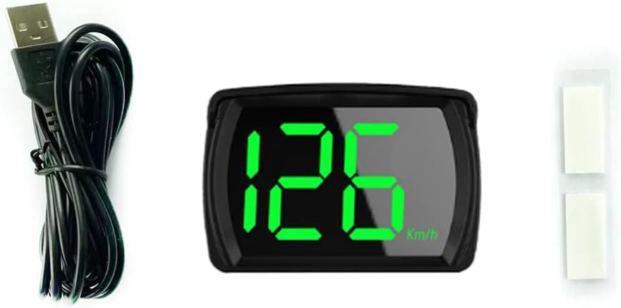 Shkalacar Car HUD Headup Display KM/H MPH GPS Digital Speedometer with LED Large Font Display for Car Truck SUV Motorcycle