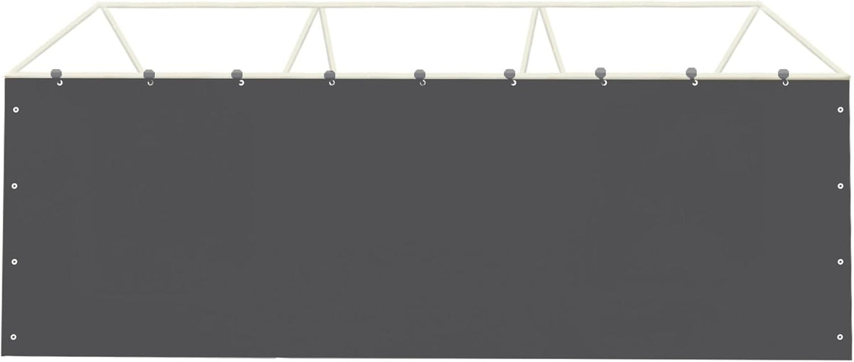 Sidewall Panel with Elastic Ball Bungees, for 10x20 FT or 12x20 FT Garage Party Tent Shelter - Gray, One Sidewall Panel Only
