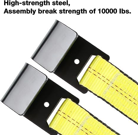 Tire Straps for A Car Trailer Tow Dolly Straps with Flat Hook 14"-19"Heavy Duty Tow Strap UTV Wheel Tie Down Strap for Hauling Cars 4 PK Truck Accessories Rescue Emergency Kit for Vehicles Essentials