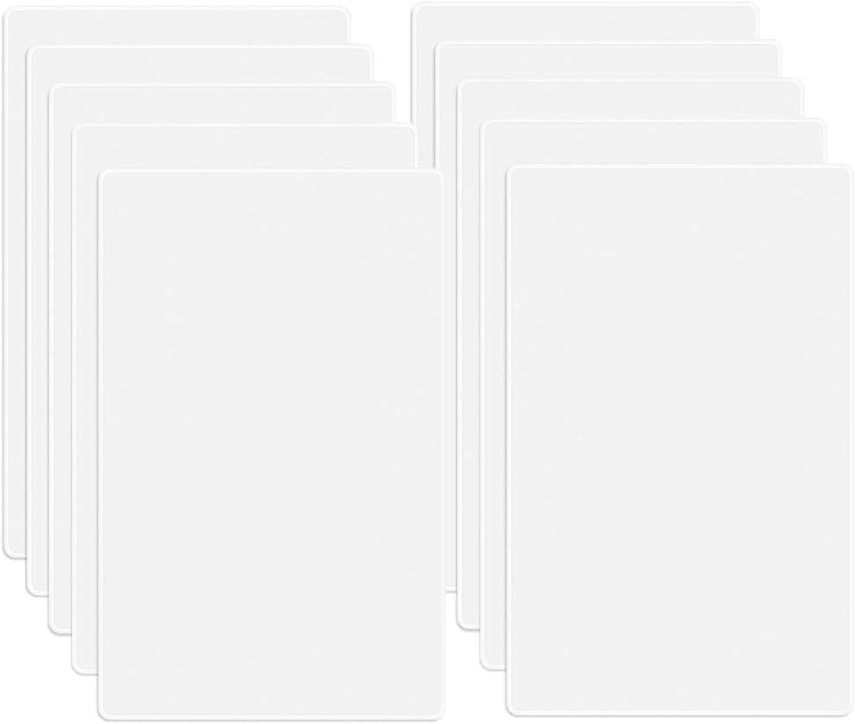 1-Gang Screwless Blank Wall Plate Cover Blank Switch Outlet Electrical Faceplate for Light Switch, Receptacle, Dimmers, USB Outlet, GFCI, Child Safe Cover Plate, White (10-Pack)